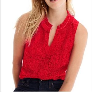 J Crew lace top cream + red bundle for Teresa